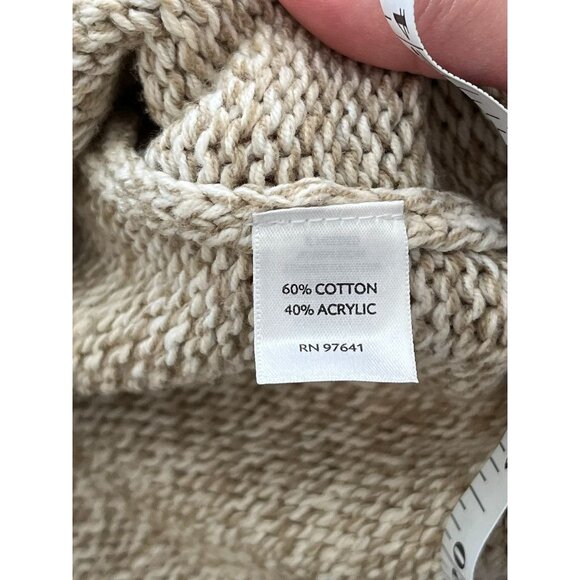 EUC Womens Beige Knit Cardigan Sweater With Buttons Casual Style - Picture 4 of 7